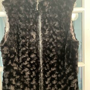 Black Faux Fur Vest